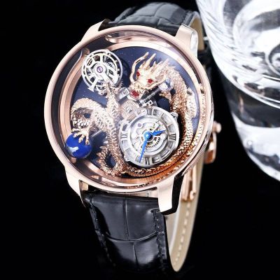 Jacob&Co Factory Lucky Dragon New Year Rose Gold stainless steel Diameter 47mm watch